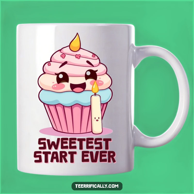 Funny Cupcake Candle Mug: Self-Eating Humor, Hilarious Birthday Gift