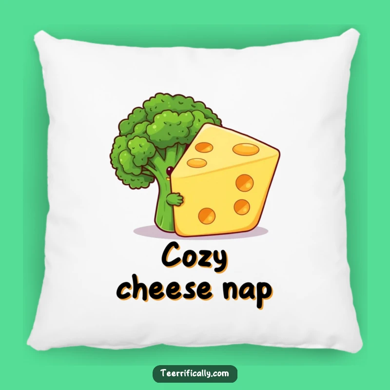 Comforting Funny Veggie Pillow: Shy Broccoli Cheese Comfort, Ideal Humorous Gift