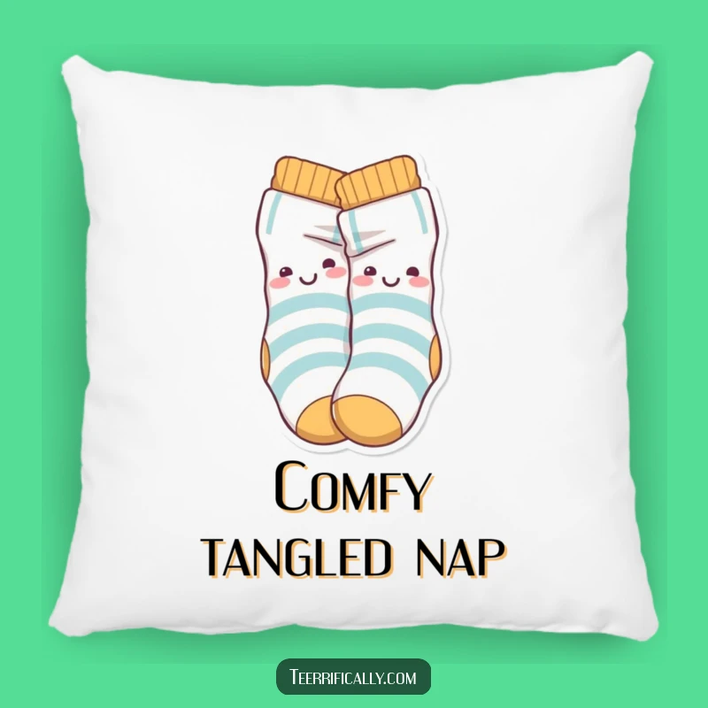 Funny Sock Knot Pillow: Cozy Comfort with a Playful, Tangled Character
