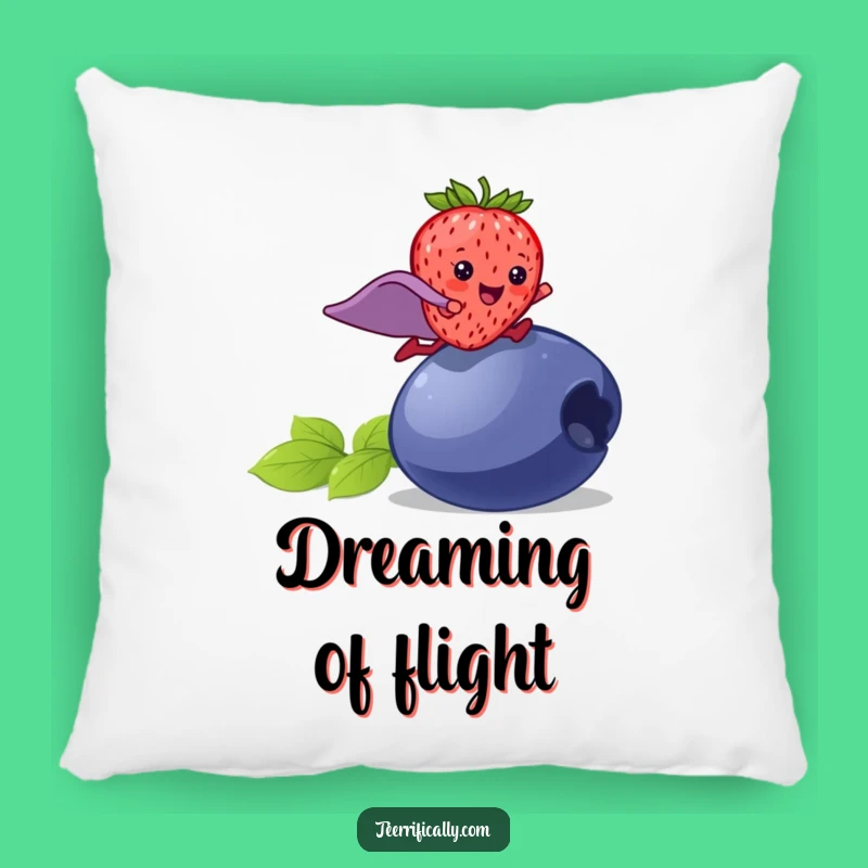 Funny Strawberry Superhero Pillow: Cozy Berry Comfort, Adorable Funny Gift