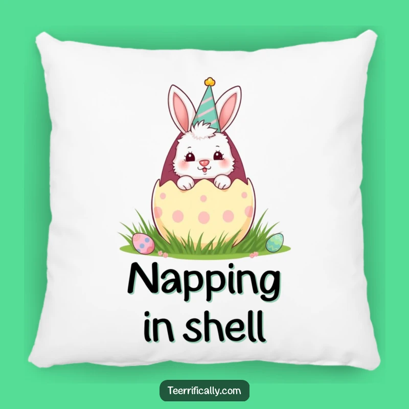 Funny Bunny Easter Pillow: Cozy Egg Cushion, Perfect Gift!