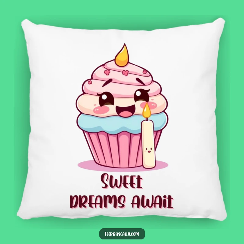Funny Cupcake Candle Pillow: Cozy Celebration, Sweet Funny Gift