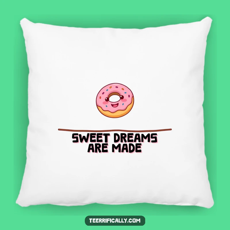 Funny Donut Tightrope Throw Pillow: Add Comfy Humor to Your Home Decor