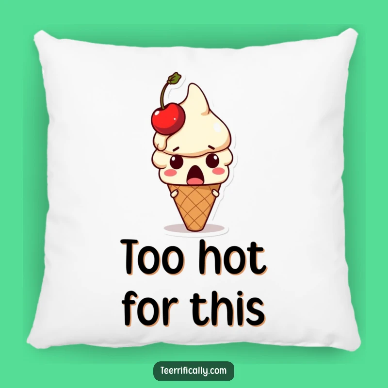 Funny Melting Ice Cream Cone Pillow: Cozy Up with Hilarious Dessert Comfort