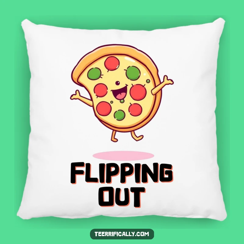 Funny Pizza Cartwheel Pillow - Comfy & Hilarious Slice of Joy