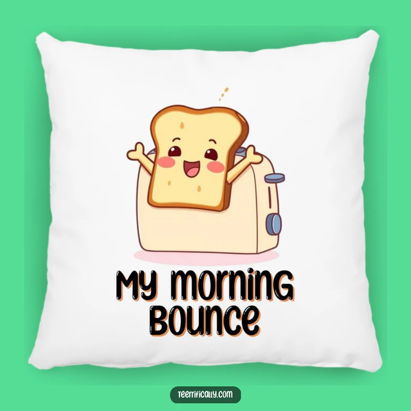 Funny Toast Leaping Pillow: Cozy & Comical Breakfast Accent for Cheerful Homes