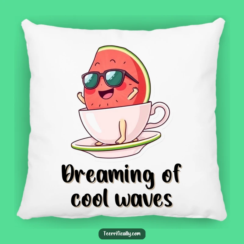 Funny Watermelon Surfing Pillow: Cozy Comfort with a Tropical Twist