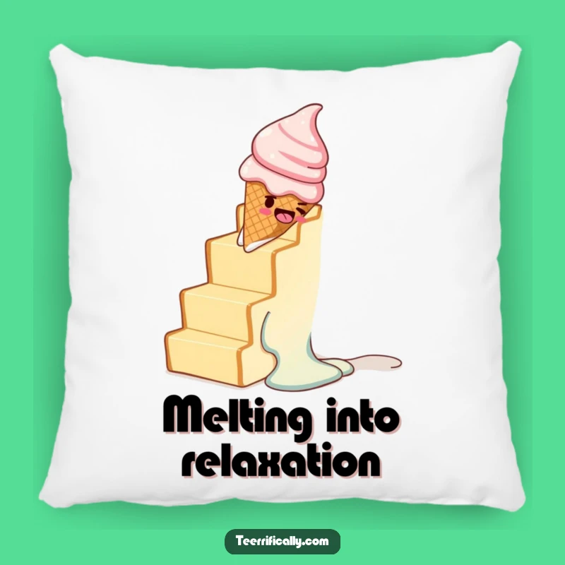 Funny Melting Ice Cream Toast Staircase Pillow - Comfy & Quirky Home Decor Gift