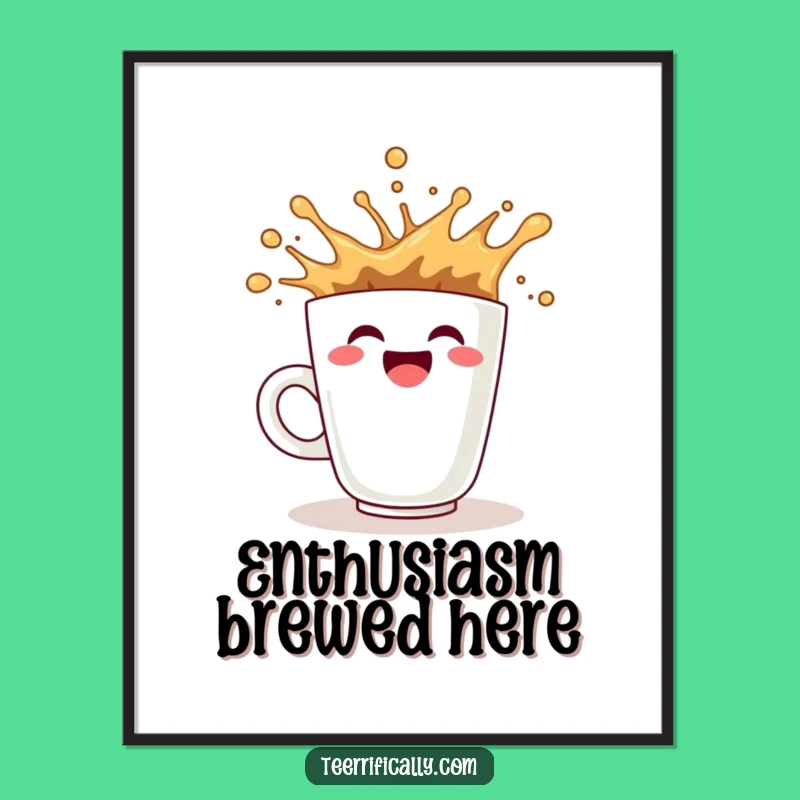 Funny Coffee Digital Art: Hilarious Gift for Energetic Decor