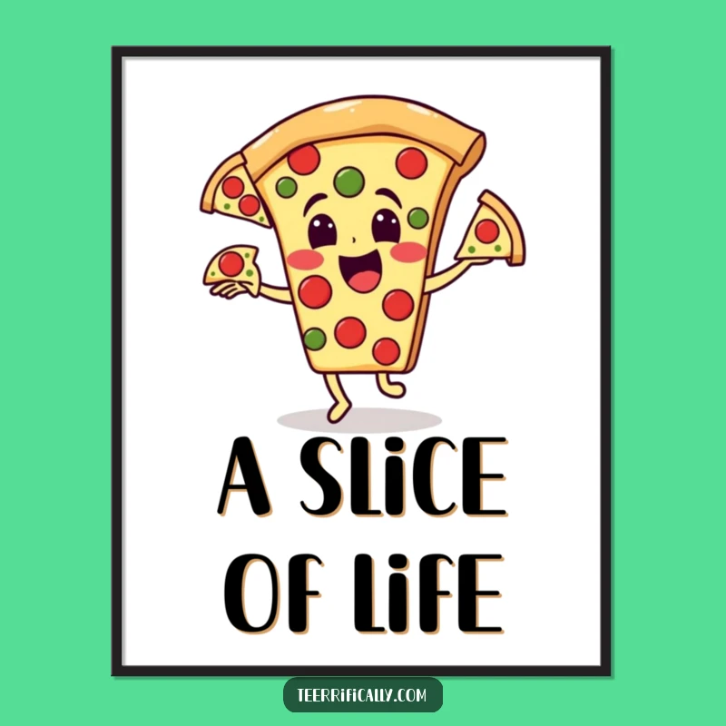 Funny Pizza Pepperoni Juggling Digital Art: Hilarious Download for Instant Room Vibes