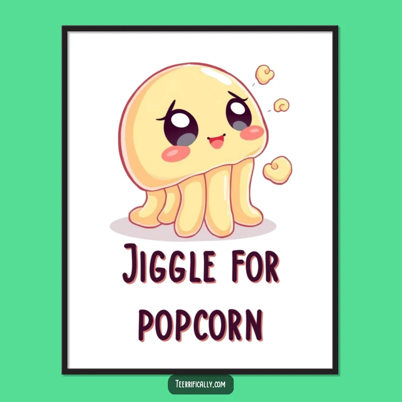 Funny Jelly Popcorn Digital Art: Snack Time Fun, Instant Gift