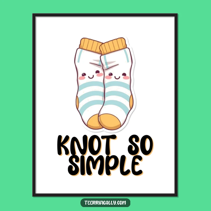 Funny Sock Knot Digital Art: Instant Playful Decor of Tangled Characters