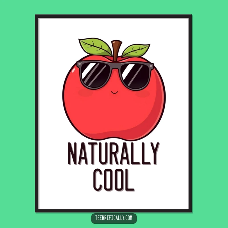 Funny Apple Digital Art: Hilarious Gift for Cool Decor