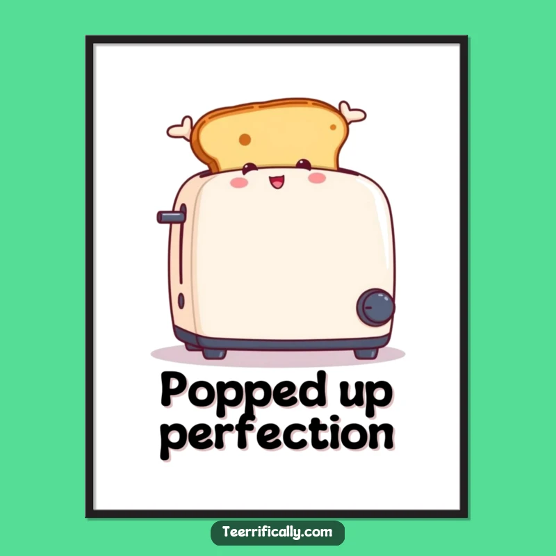 Funny Jumping Toast Digital Art - Hilarious Breakfast Print for Instant Fun