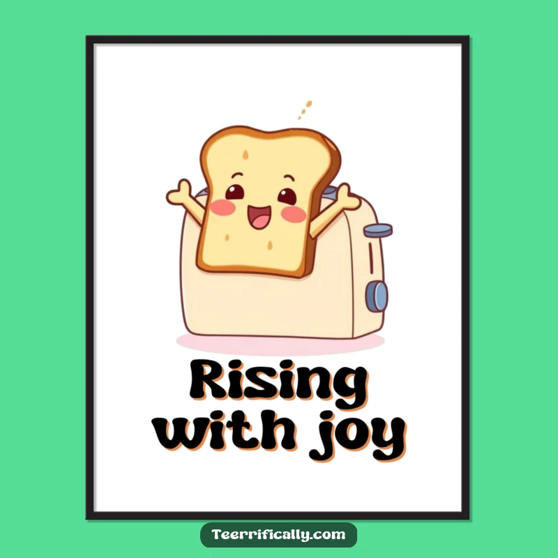 Funny Toast Leaping Digital Art: Instant Hilarious Breakfast Decor for Your Walls