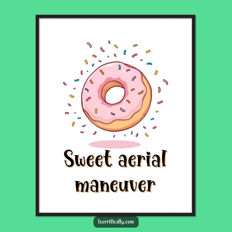 Funny Donut Sprinkle Digital Art: Instant Joy, Perfect Funny Gift for Walls!