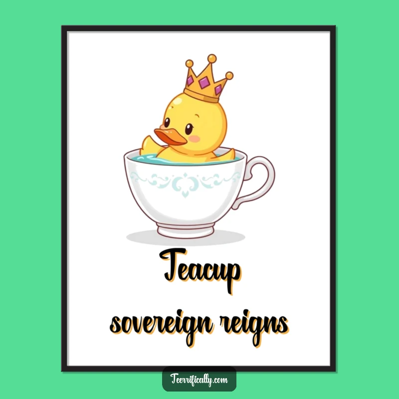 Funny Royal Rubber Duck Digital Print: Instant Whimsical Gift