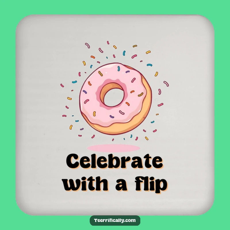 Funny Donut Sprinkle Coaster: Protect Surfaces with Fun, Ideal Funny Gift!