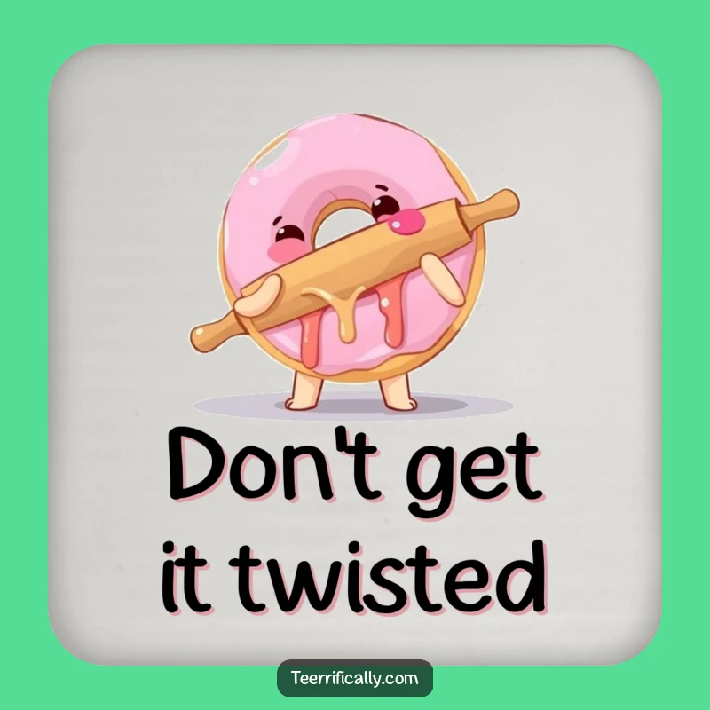 Funny Donut Rolling Pin Coasters: Sticky Protection, Humorous Gift