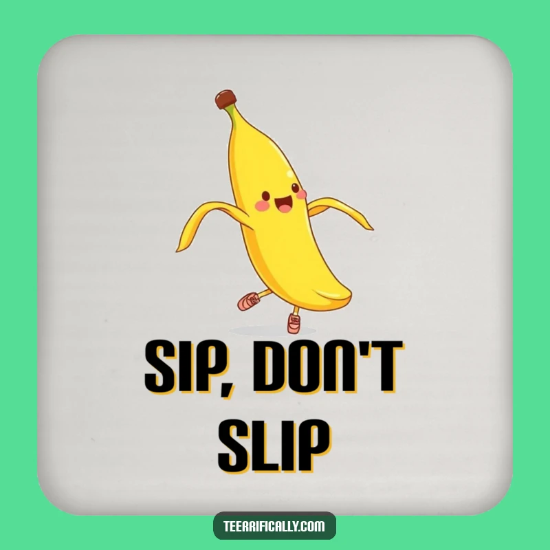 Funny Banana Peel Pirouette Coaster - Protect Surfaces with Humor