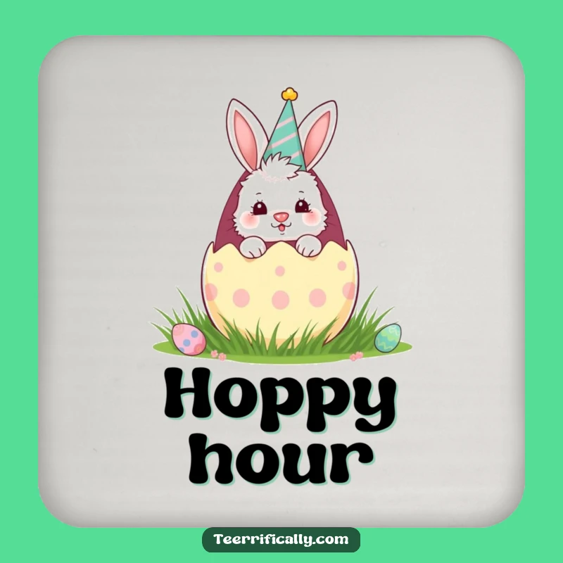 Funny Bunny Easter Coaster: Egg Surprise Protection, Hilarious Gift!