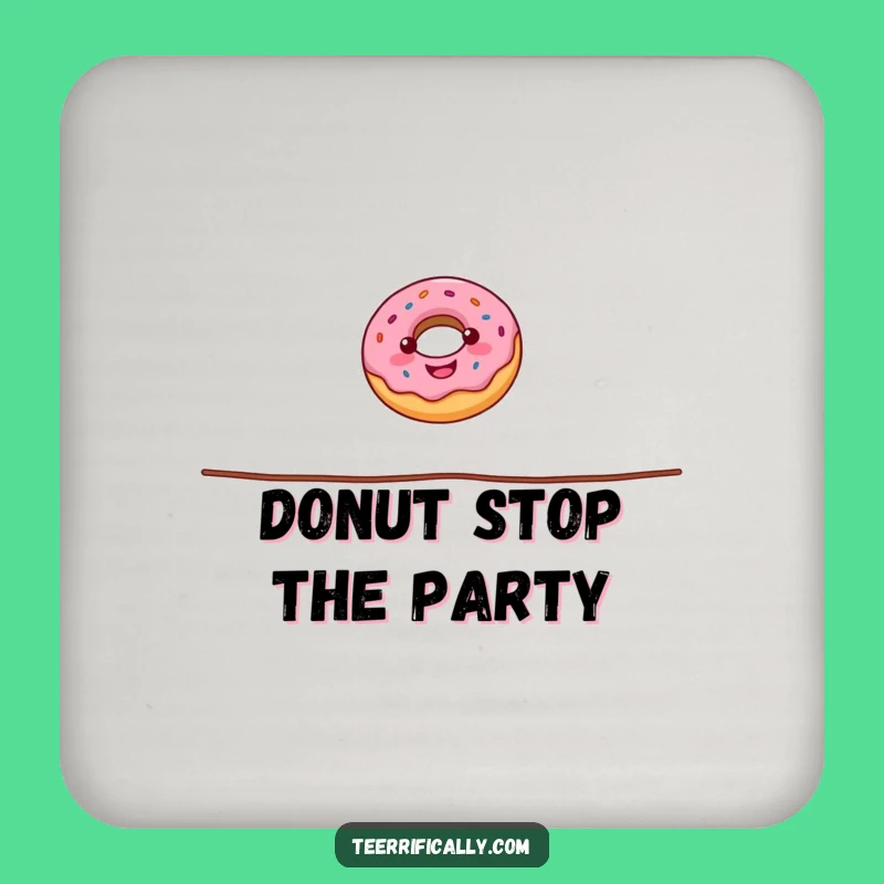 Funny Donut Tightrope Drink Coaster: Protect Surfaces with Circus-Style Charm