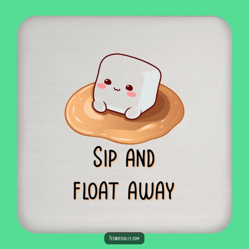 Funny Marshmallow Hot Cocoa Coaster: Protect Surfaces, Perfect Drink Accessory Gift