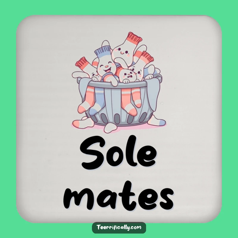 Funny Sock Coaster: Laundry Escape Protection, Perfect Humorous Gift