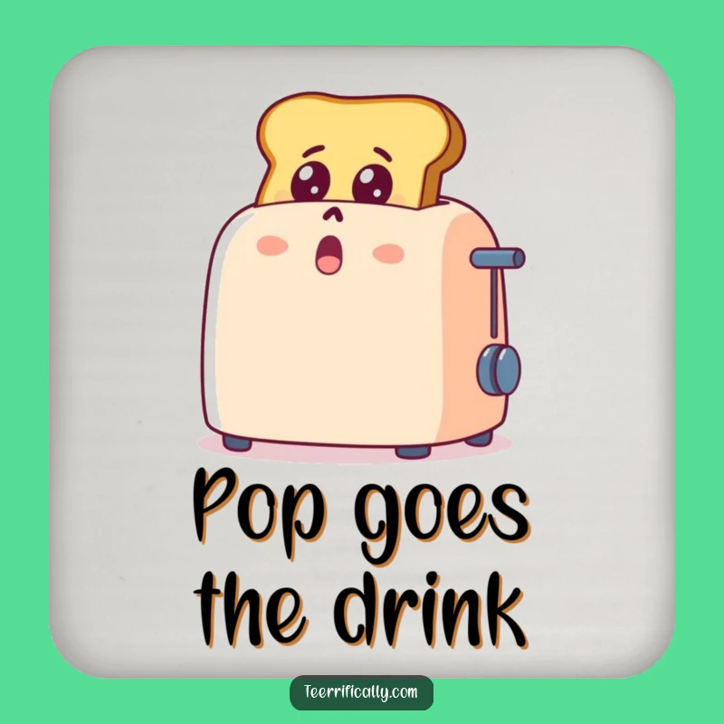 Funny Toast Drink Coaster: Hilarious Cartoon Protection for Your Surfaces