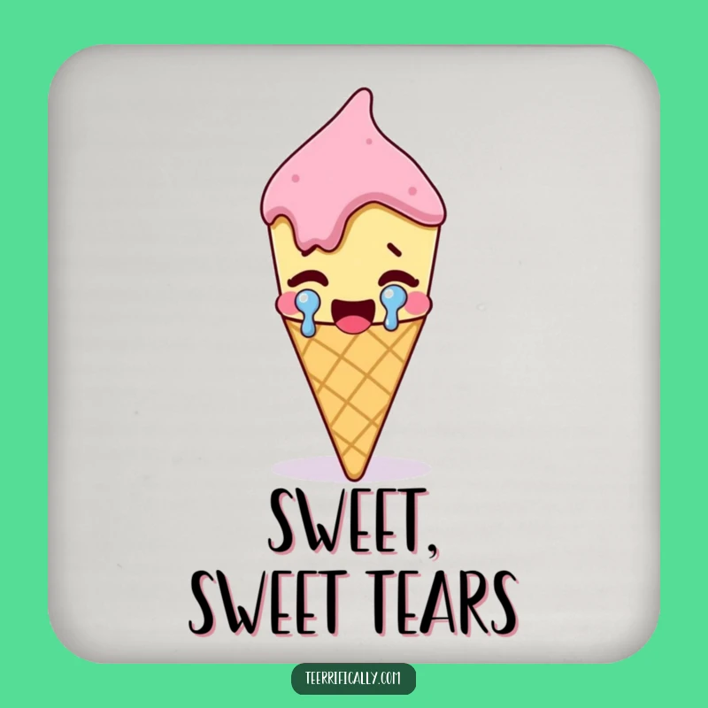 Funny Ice Cream Drink Coaster: Hilarious Cartoon Protection for Your Surfaces