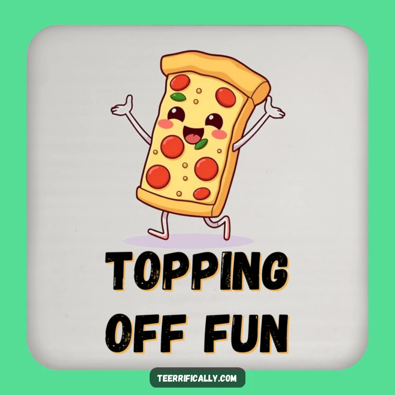 Funny Pizza Drink Coaster: Hilarious Cartoon Protection for Your Surfaces