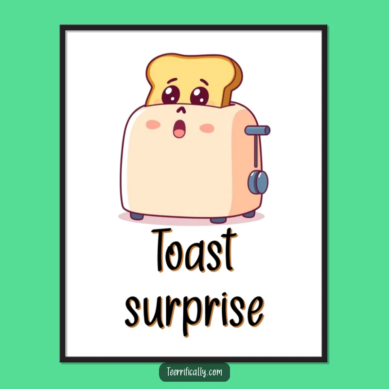 Funny Toast Poster: Hilarious Cartoon Art for a Shockingly Good Time