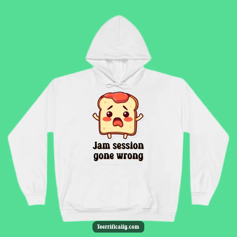 Cozy Funny Bewildered Toast Hoodie: Warmth and Surprise with Breakfast Character