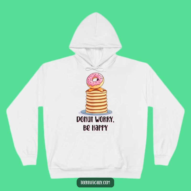 Funny Donut Pancake Hoodie: Cozy Breakfast Balance, Ultimate Funny Gift