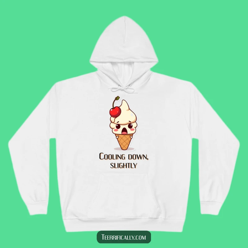 Funny Melting Ice Cream Cone Hoodie: Cozy Up with This Hilarious Dessert Apparel