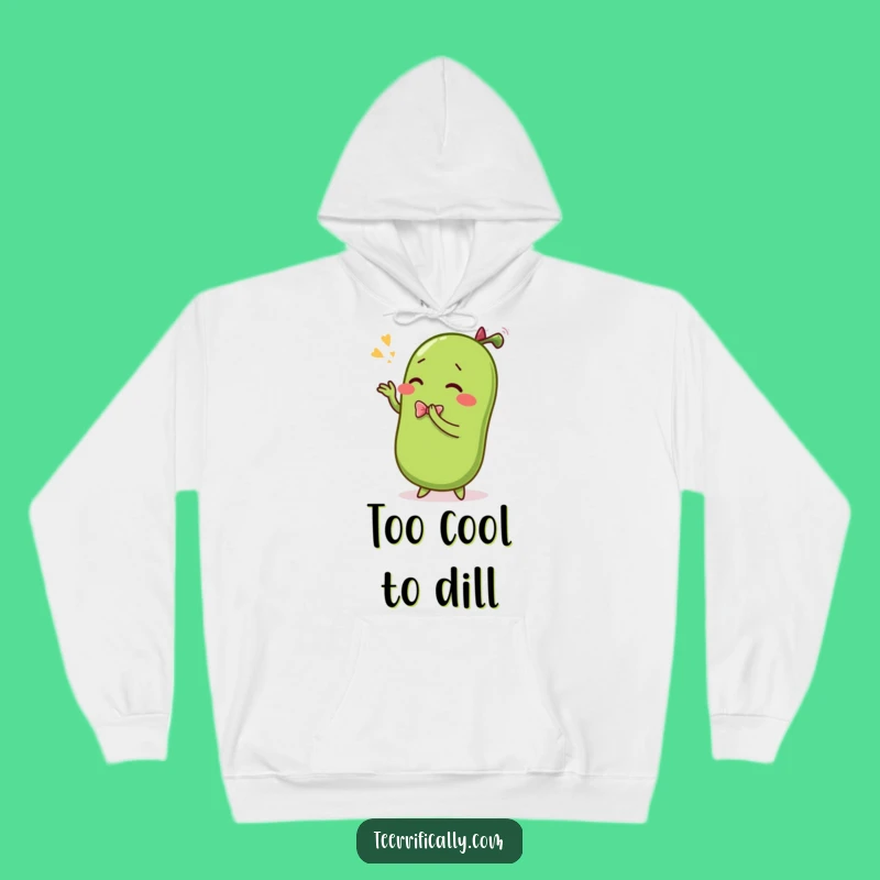 Funny Sentient Pickle Bowing Hoodie - Cozy Comedic Apparel and Warm Funny Gift