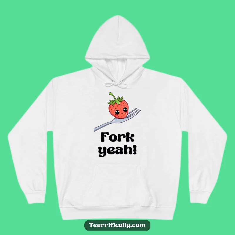 Funny Strawberry Googly Eyes Hoodie - Cozy Comical Fruit Art Wear