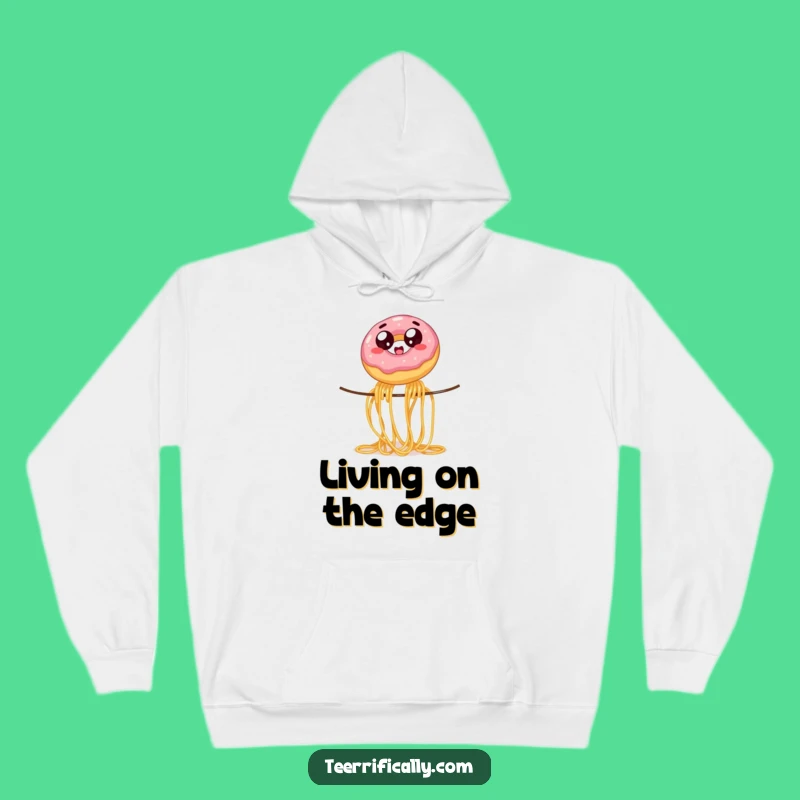 Funny Donut Spaghetti Hoodie: Cozy Comfort for Your Hilarious Balancing Act