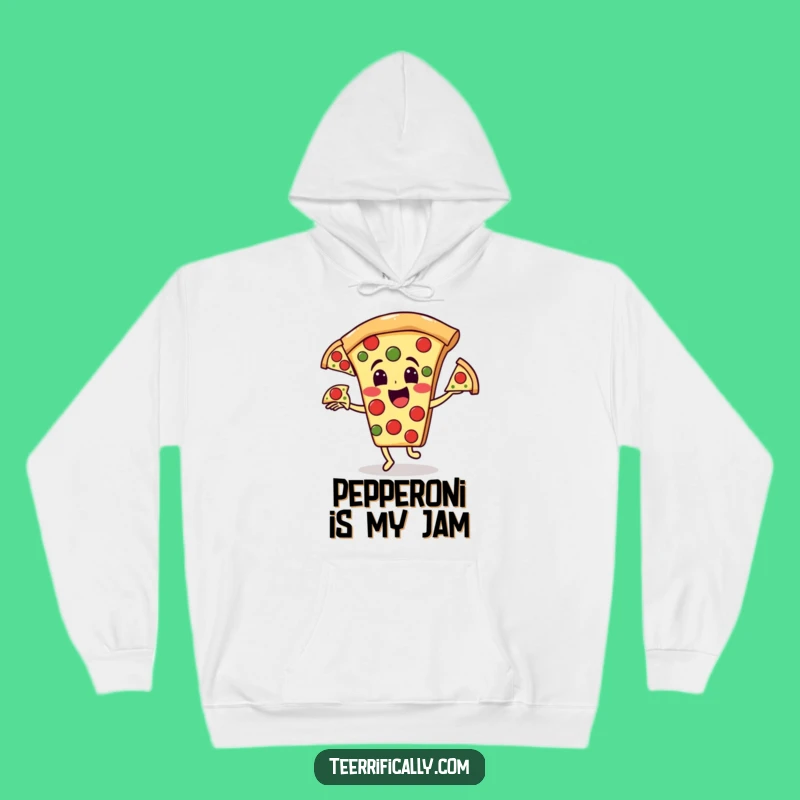 Funny Pizza Pepperoni Juggling Hoodie: Cozy Up with This Hilarious Foodie Apparel