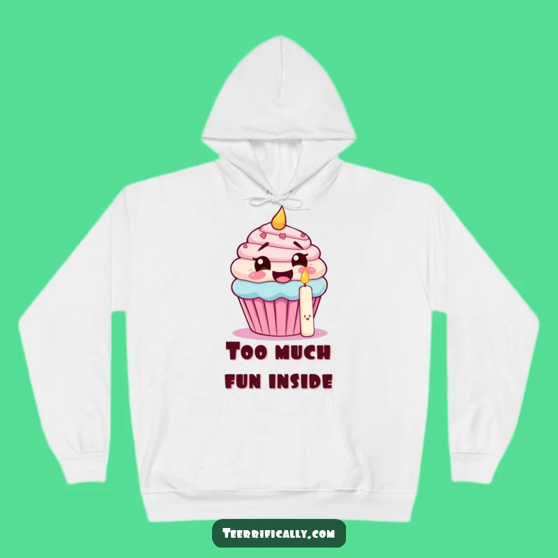 Funny Cupcake Candle Hoodie: Cozy Birthday Humor, Hilarious Gift