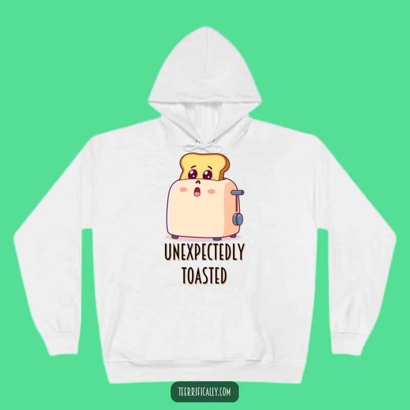 Funny Toast Hoodie: Cozy and Hilarious Cartoon Apparel for Shocked Comfort