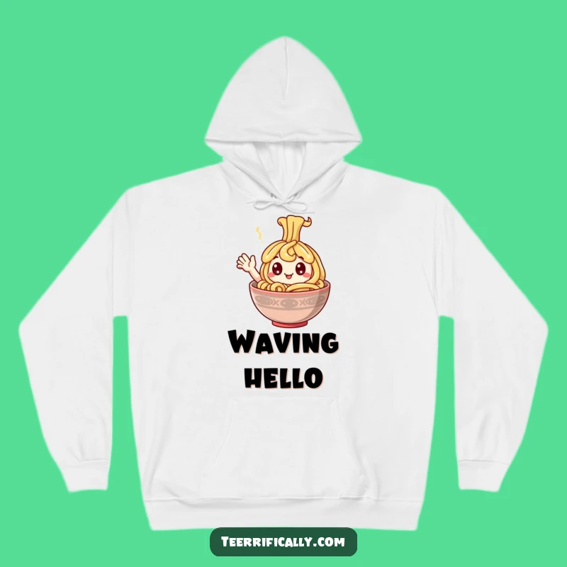 Funny Happy Noodle Hoodie - Cozy Waving Fun & Googly Eyes