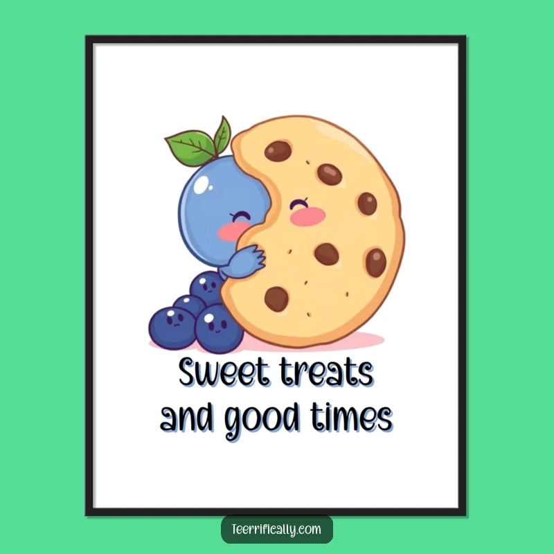 Free Printable Funny Blueberry Wall Art - Shy & Sweet Downloadable Decor!