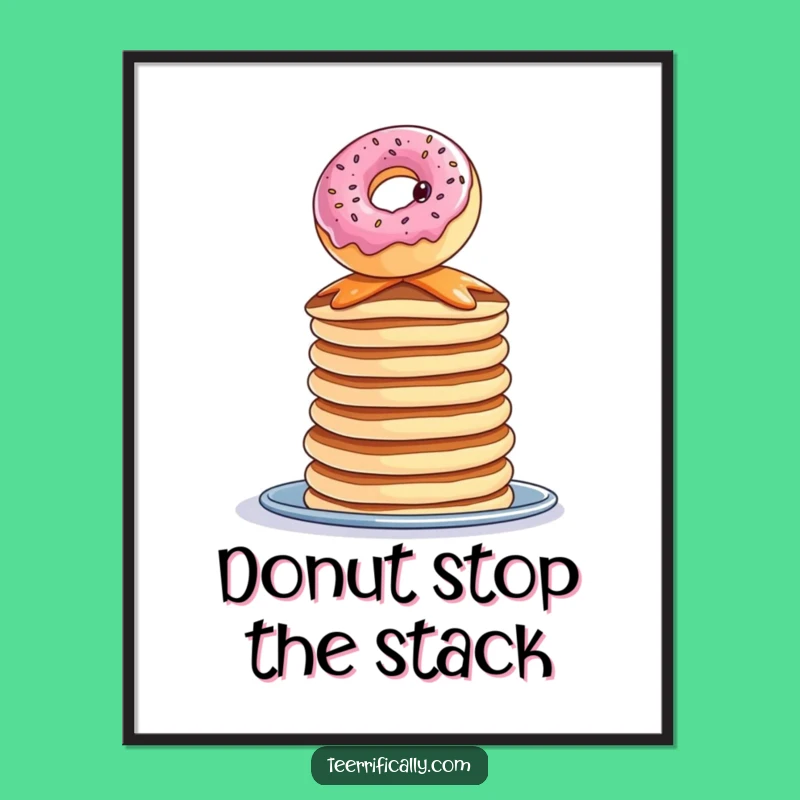 Free Printable Wall Art: Curious Donut Art, Balancing Act for a Whimsical Kitchen