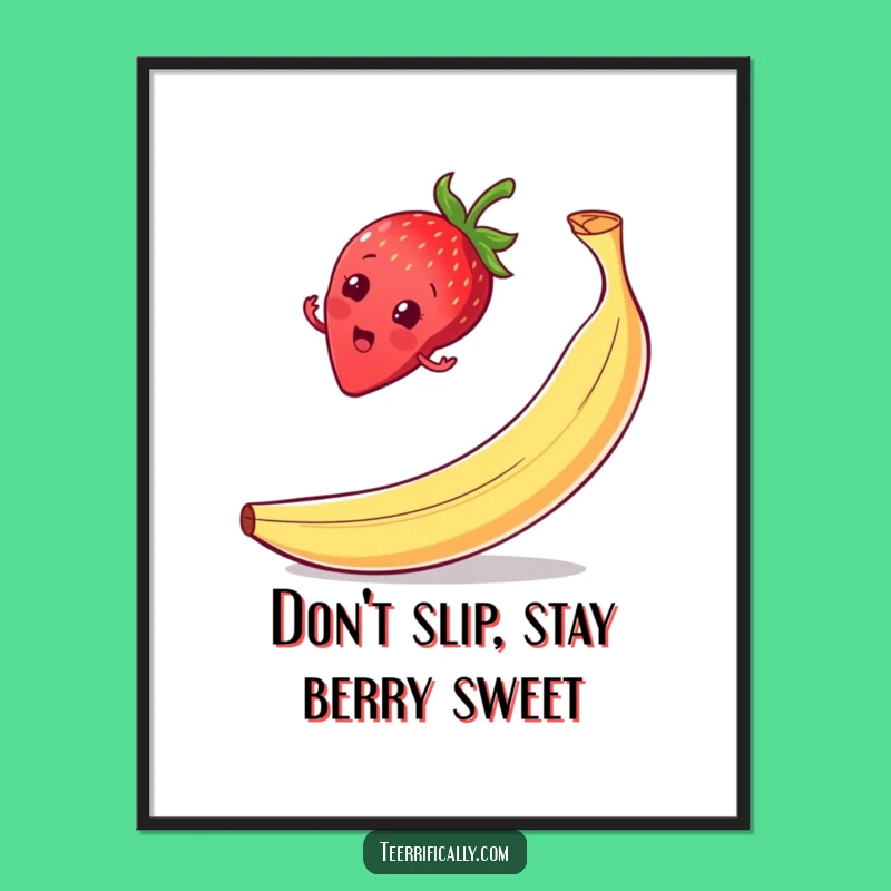 Funny Free Printable Strawberry Wall Art: Downloadable Digital Art for Cheeky Decor!