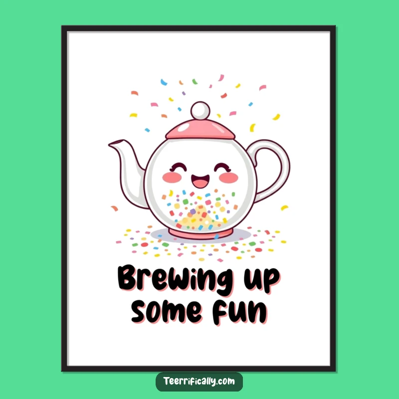 Funny Free Printable Wall Art: Confetti Tea Party Digital Download Art