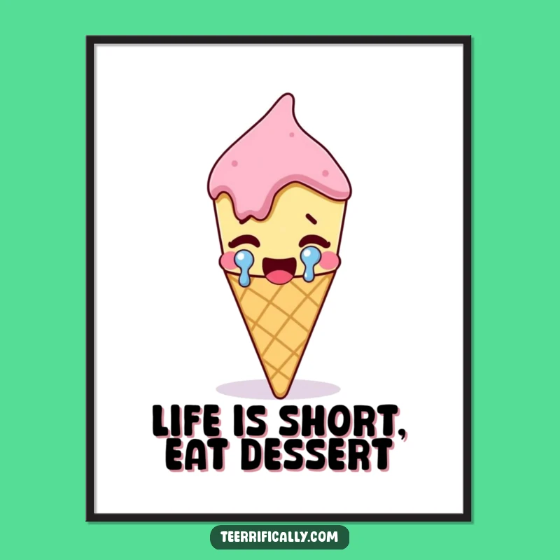 Funny Melting Ice Cream Art: Free Printable Sweet Lol Downloadable Wall Art!