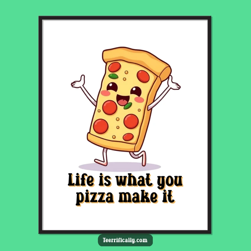 Funny Pizza Dance Art: Free Printable Foodie LOL Downloadable Wall Art!