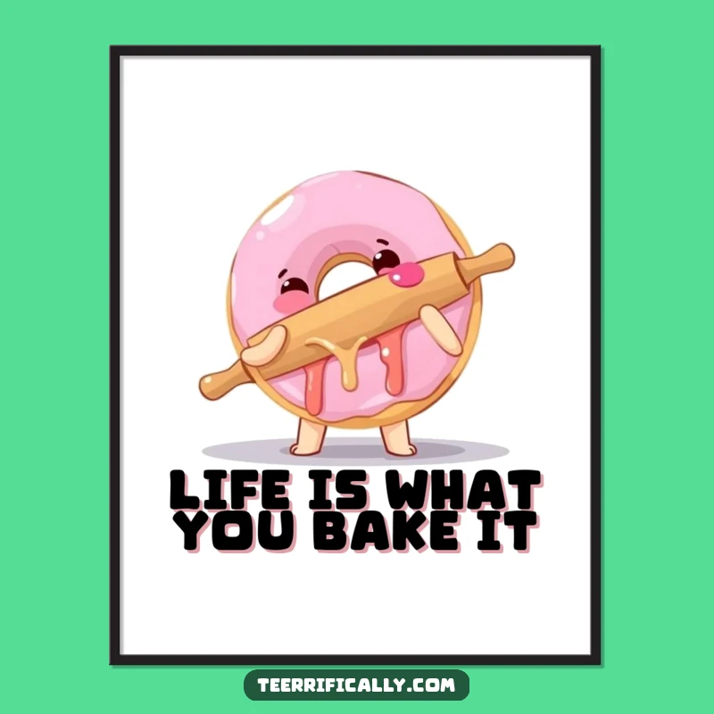 Funny Printable Wall Art: Clumsy Donut Hug, Free Downloadable Art for Kitchens