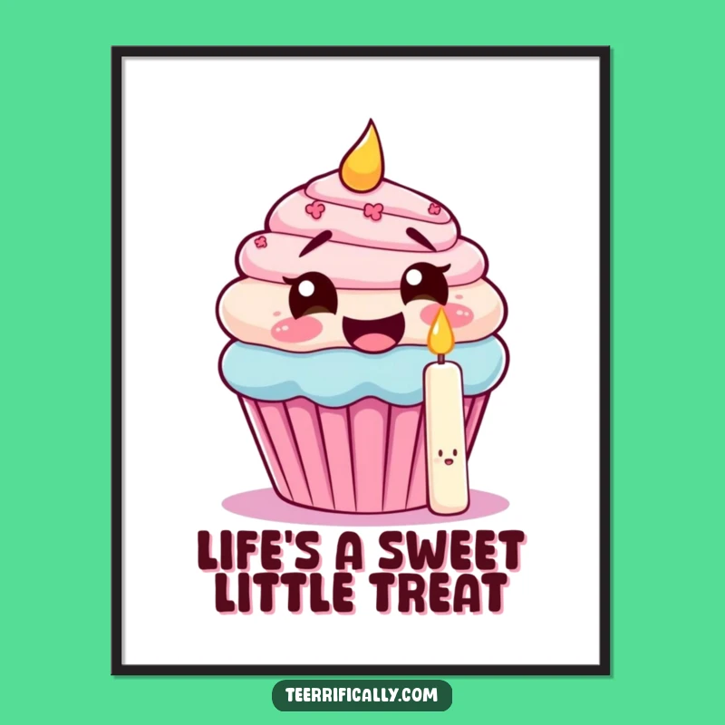 Funny Printable Wall Art: Cupcake's Candle Caper, Free Downloadable Art